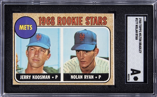 1968 Topps #177 Nolan Ryan Rookie Card - SGC AUTHENTIC